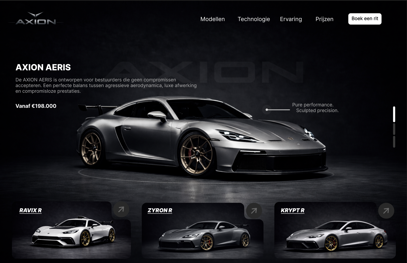 Axion automotive concept website