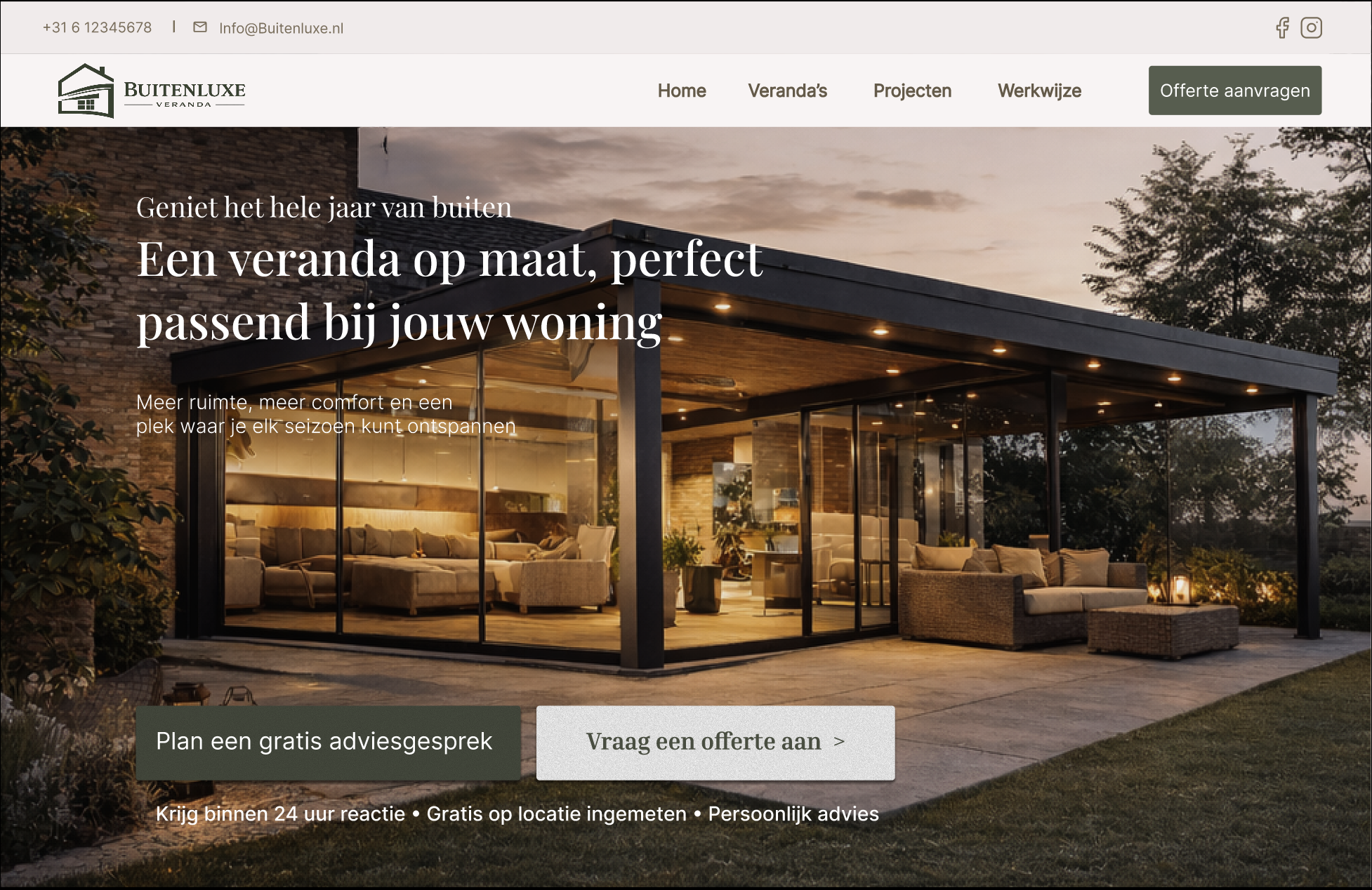 Buitenluxe website preview